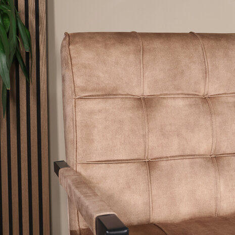 Lizzely Garden & Living Eetkamerstoel met armleuning Milan beige velvet Lizzely Garden & Living Eetkamerstoel met armleuning Milan beige velvet