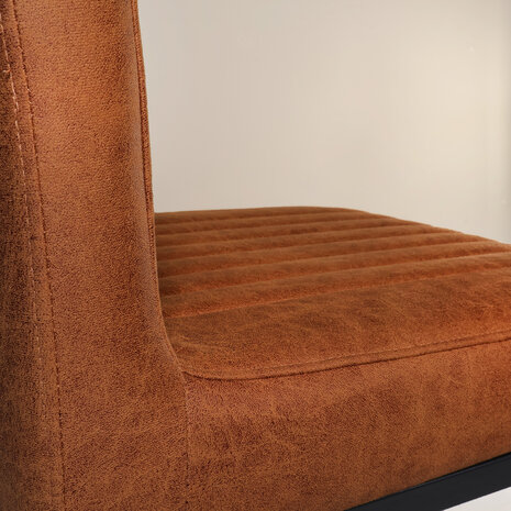 Lizzely Garden & Living Eetkamerstoel Chester cognac microvezel Lizzely Garden & Living Eetkamerstoel Chester cognac microvezel