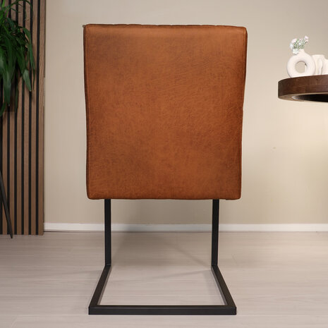 Lizzely Garden & Living Eetkamerstoel Chester cognac microvezel Lizzely Garden & Living Eetkamerstoel Chester cognac microvezel