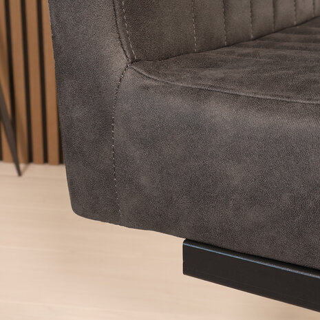 Lizzely Garden & Living Eetkamerstoel Chester zwart microvezel