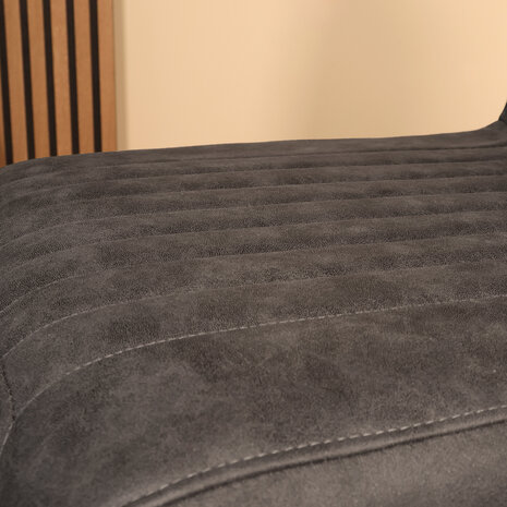 Lizzely Garden & Living Eetkamerstoel Chester zwart microvezel