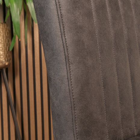 Lizzely Garden & Living Eetkamerstoel Chester zwart microvezel