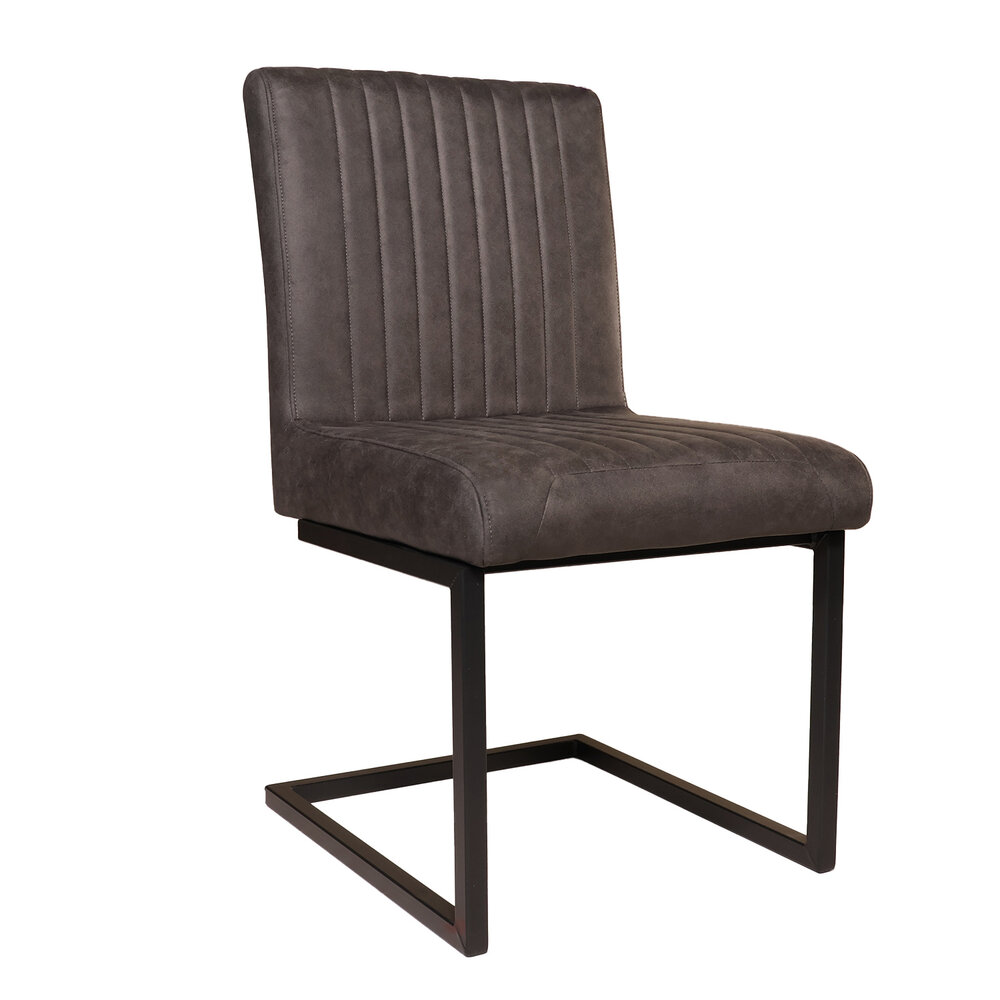 Eetkamerstoel Chester zwart microvezel