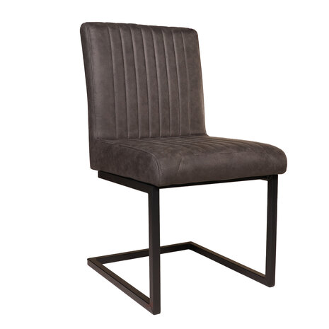 Lizzely Garden & Living Eetkamerstoel Chester zwart microvezel