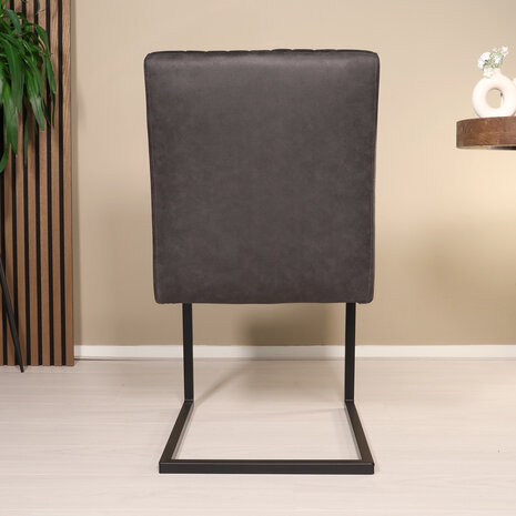 Lizzely Garden & Living Eetkamerstoel Chester zwart microvezel