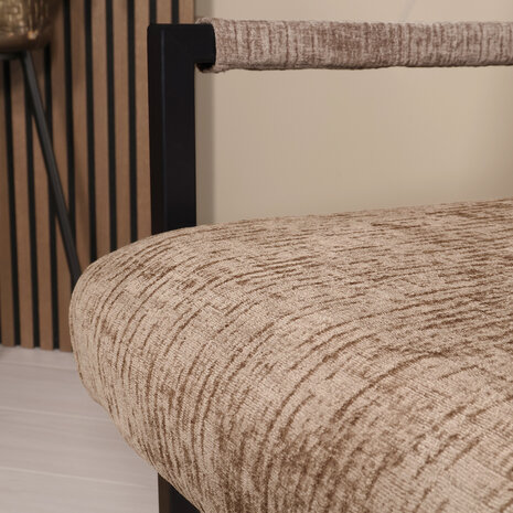 Lizzely Garden & Living Eetkamerstoel met armleuning Milan taupe chenille Lizzely Garden & Living Eetkamerstoel met armleuning Milan taupe chenille