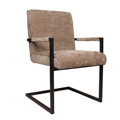 Lizzely Garden & Living Eetkamerstoel met armleuning Milan taupe chenille Lizzely Garden & Living Eetkamerstoel met armleuning Milan taupe chenille