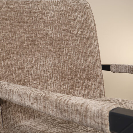 Lizzely Garden & Living Eetkamerstoel met armleuning Milan taupe chenille Lizzely Garden & Living Eetkamerstoel met armleuning Milan taupe chenille