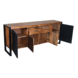 Lizzely Garden & Living Dressoir mangohout Nora bruin zwart industrieel 200cm Lizzely Garden & Living Dressoir mangohout Nora bruin zwart industrieel 200cm