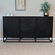 Lizzely Garden & Living Dressoir mangohout visgraat Cody zwart industrieel 160x85cm Lizzely Garden & Living Dressoir mangohout visgraat Cody zwart industrieel 160x85cm