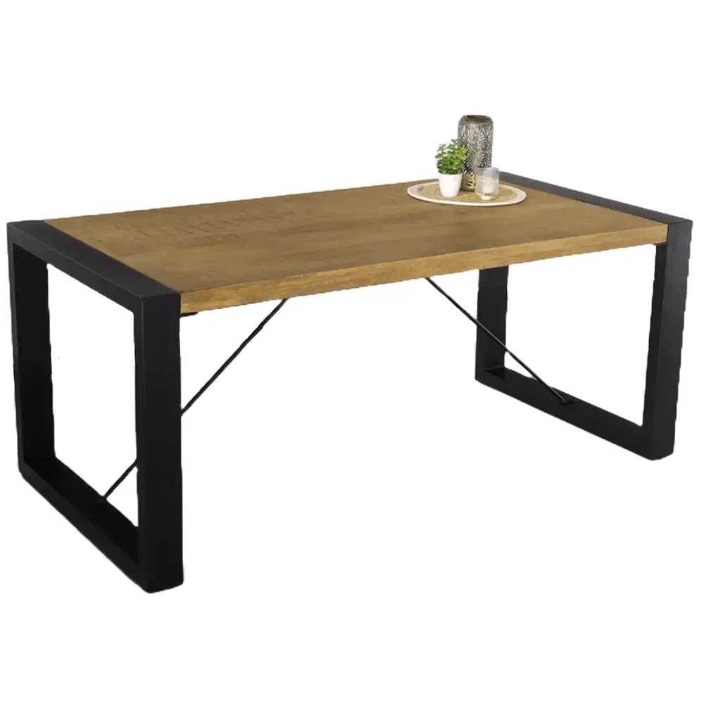 Eettafel Jonas rechthoekig 180cm lichtbruin mangohout