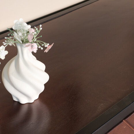 Lizzely Garden & Living Dressoir mangohout visgraat Cody walnoot industrieel 160x85cm Lizzely Garden & Living Dressoir mangohout visgraat Cody walnoot industrieel 160x85cm