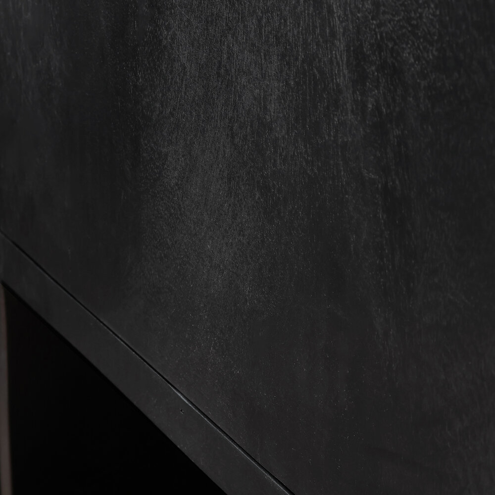 Industriële kast mangohout Dexie 150x100cm zwart wandkast duurzaam mango Industriële kast mangohout Dexie 150x100cm zwart wandkast duurzaam mango