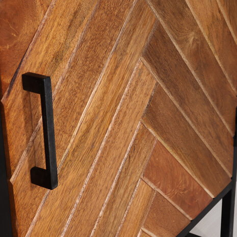 Lizzely Garden & Living Dressoir mangohout visgraat Cody bruin industrieel 180x85cm Lizzely Garden & Living Dressoir mangohout visgraat Cody bruin industrieel 180x85cm