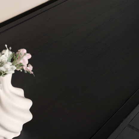 Lizzely Garden & Living Dressoir mangohout visgraat Lita zwart industrieel 180x85cm Lizzely Garden & Living Dressoir mangohout visgraat Lita zwart industrieel 180x85cm