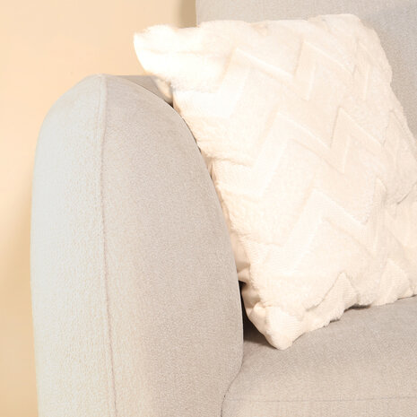 Lizzely Garden & Living Hoekbank Hudson 280cm chenille lichtgrijs rechts