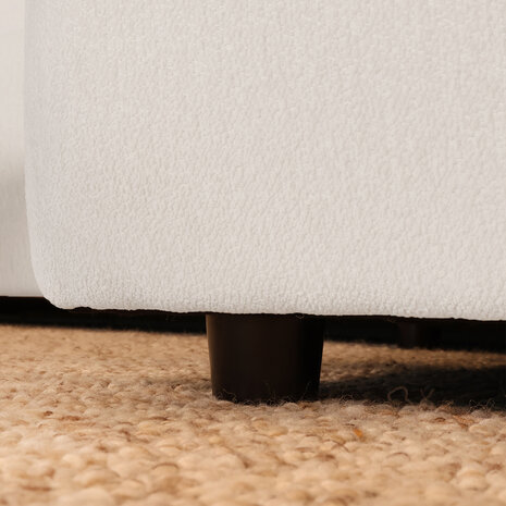 Lizzely Garden & Living Hoekbank Hudson 280cm chenille lichtgrijs rechts