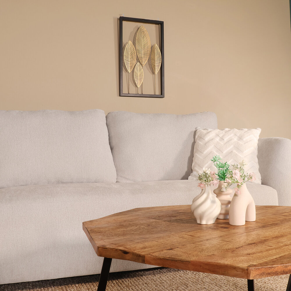 Hoekbank Hudson 280cm chenille lichtgrijs links