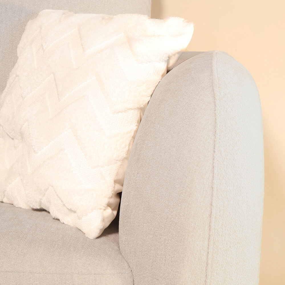 Hoekbank Hudson 280cm chenille lichtgrijs links