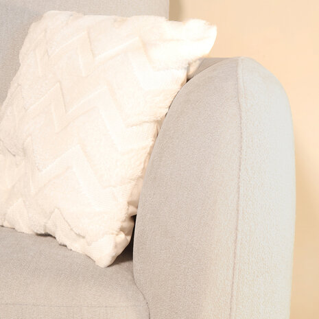 Lizzely Garden & Living Hoekbank Hudson 280cm chenille lichtgrijs links