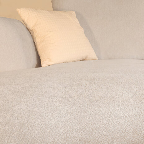 Lizzely Garden & Living Hoekbank Hudson 280cm chenille lichtgrijs links