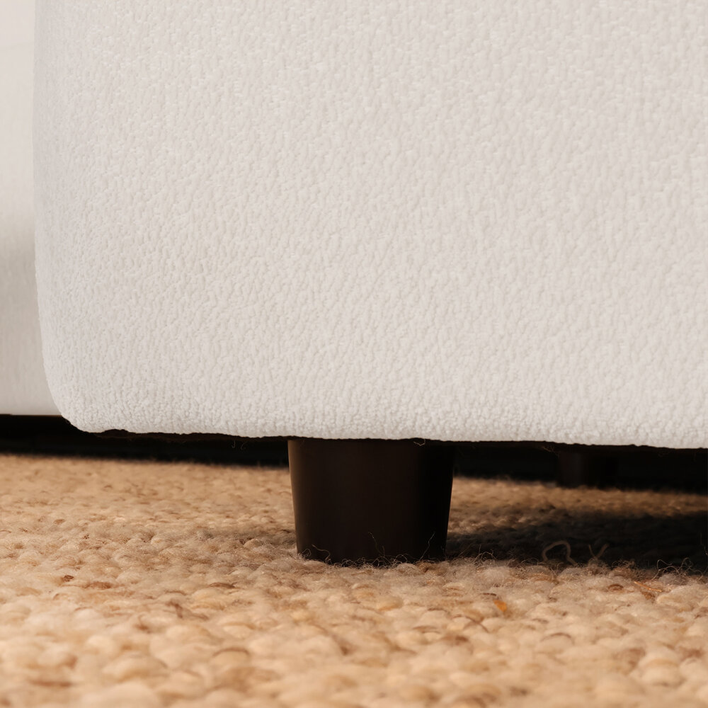 Hoekbank Hudson 280cm chenille lichtgrijs links