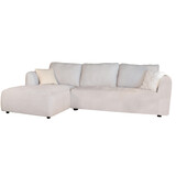 Lizzely Garden & Living Hoekbank Hudson 280cm chenille lichtgrijs links Lizzely Garden & Living Hoekbank Hudson 280cm chenille lichtgrijs links
