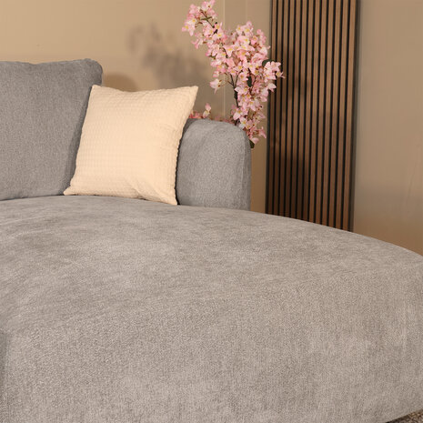 Lizzely Garden & Living Hoekbank Hudson 280cm chenille donkergrijs rechts