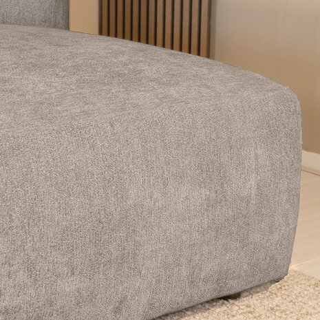 Lizzely Garden & Living Hoekbank Hudson 280cm chenille donkergrijs rechts