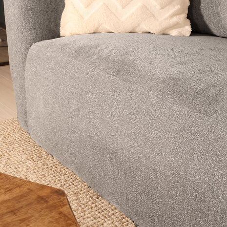 Lizzely Garden & Living Hoekbank Hudson 280cm chenille donkergrijs links