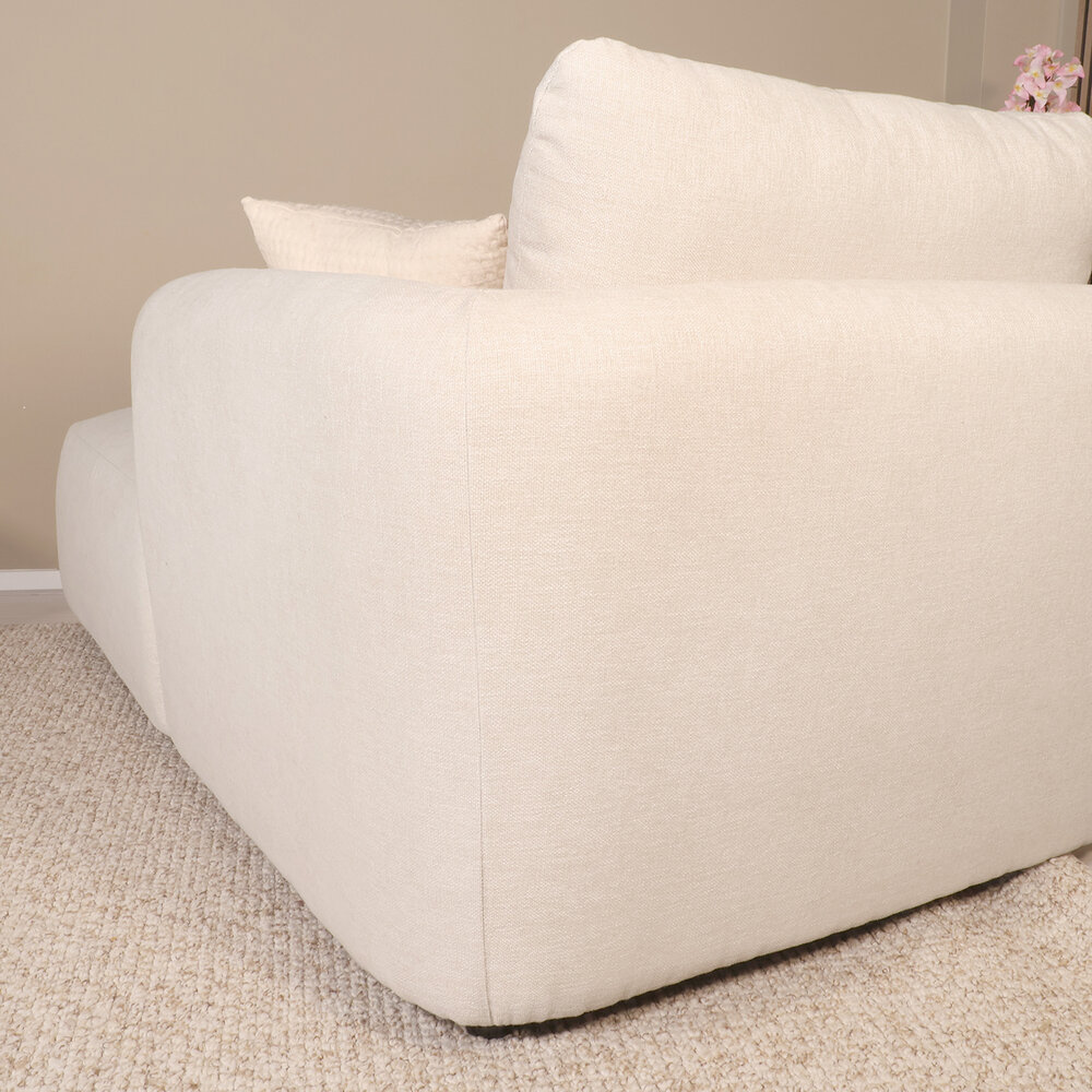 Hoekbank Hudson 280cm chenille beige links Hoekbank Hudson 280cm chenille beige links