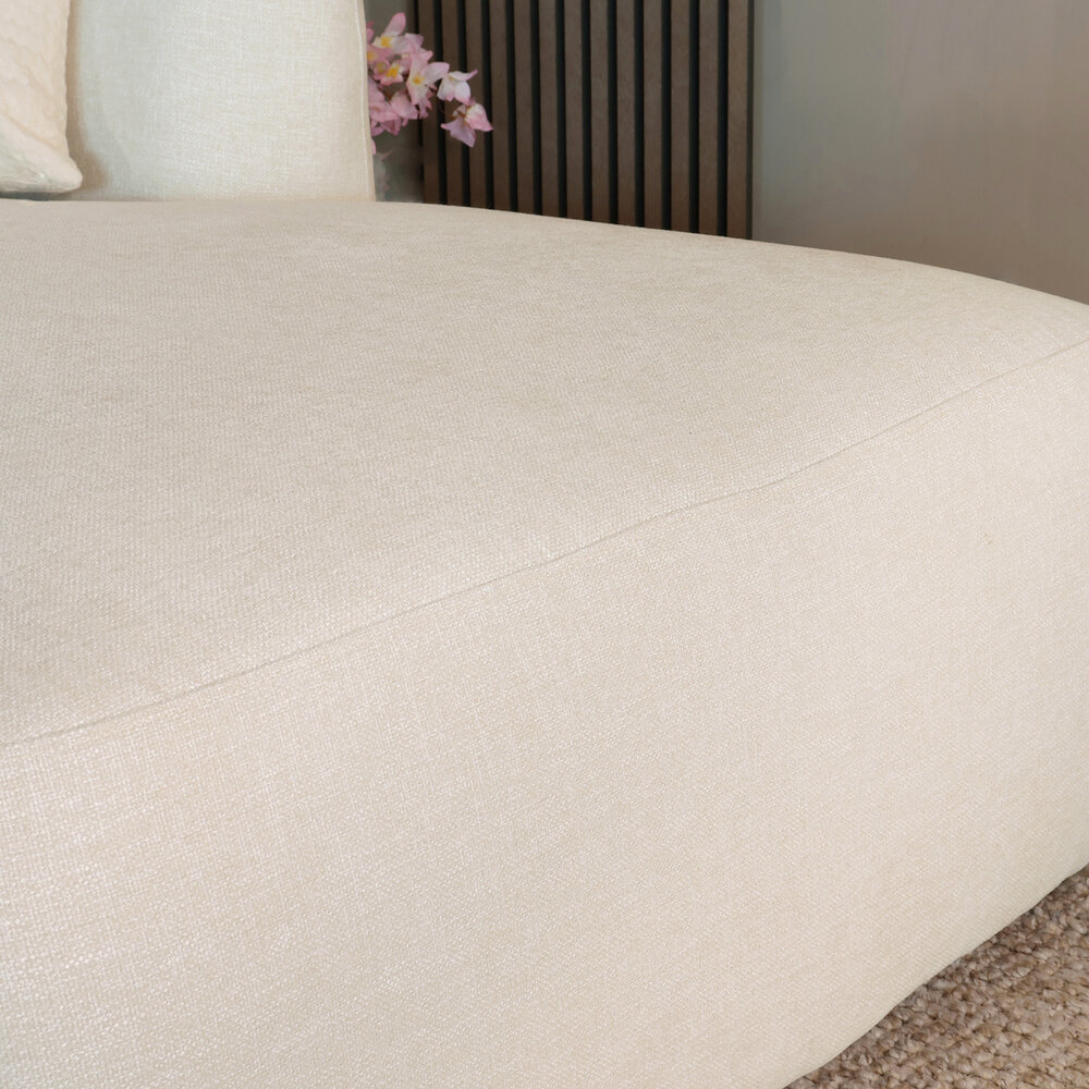 Hoekbank Hudson 280cm chenille beige links Hoekbank Hudson 280cm chenille beige links