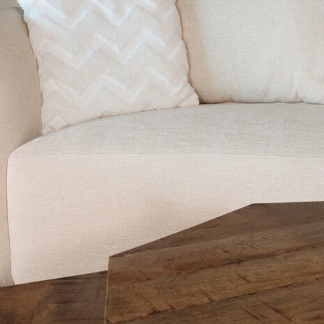 Lizzely Garden & Living Hoekbank Hudson 280cm chenille beige links Lizzely Garden & Living Hoekbank Hudson 280cm chenille beige links