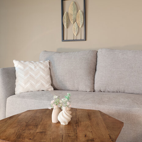 Lizzely Garden & Living Hoekbank Hudson 280cm chenille grijs links