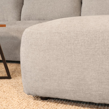 Lizzely Garden & Living Hoekbank Hudson 280cm chenille grijs links