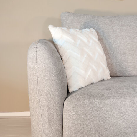 Lizzely Garden & Living Hoekbank Hudson 280cm chenille grijs links