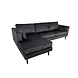 Lizzely Garden & Living Hoekbank Hilde 270cm zwart velvet links