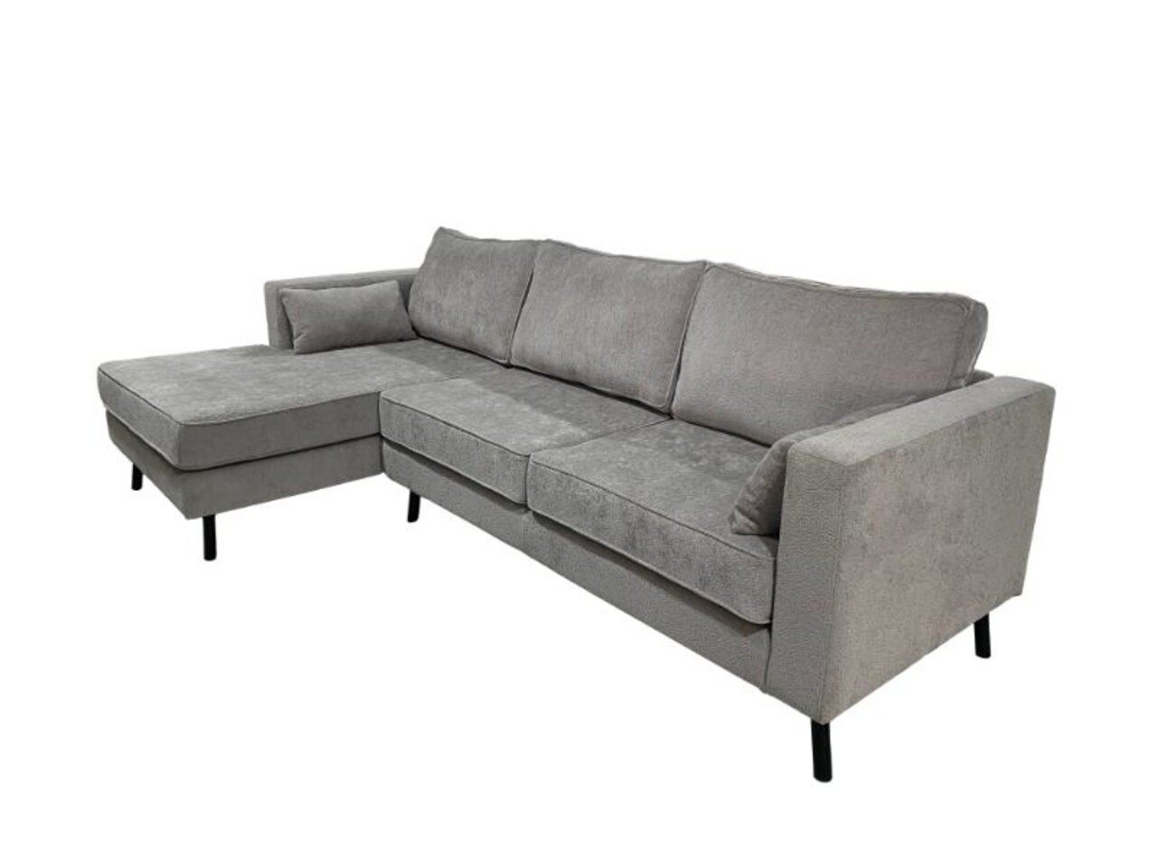 Hoekbank Hilde 270cm bank grijs chenille links