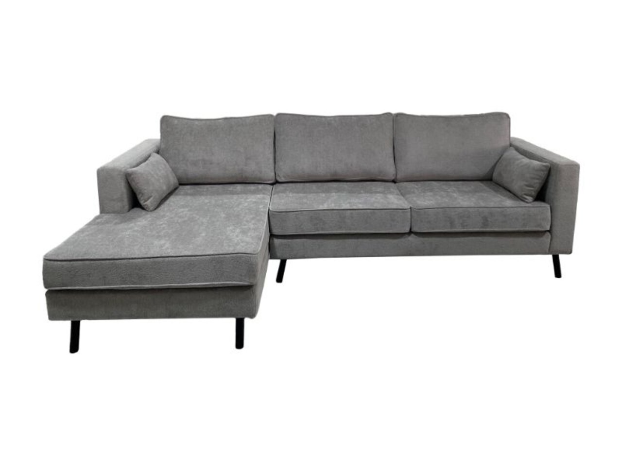 Hoekbank Hilde 270cm bank grijs chenille links