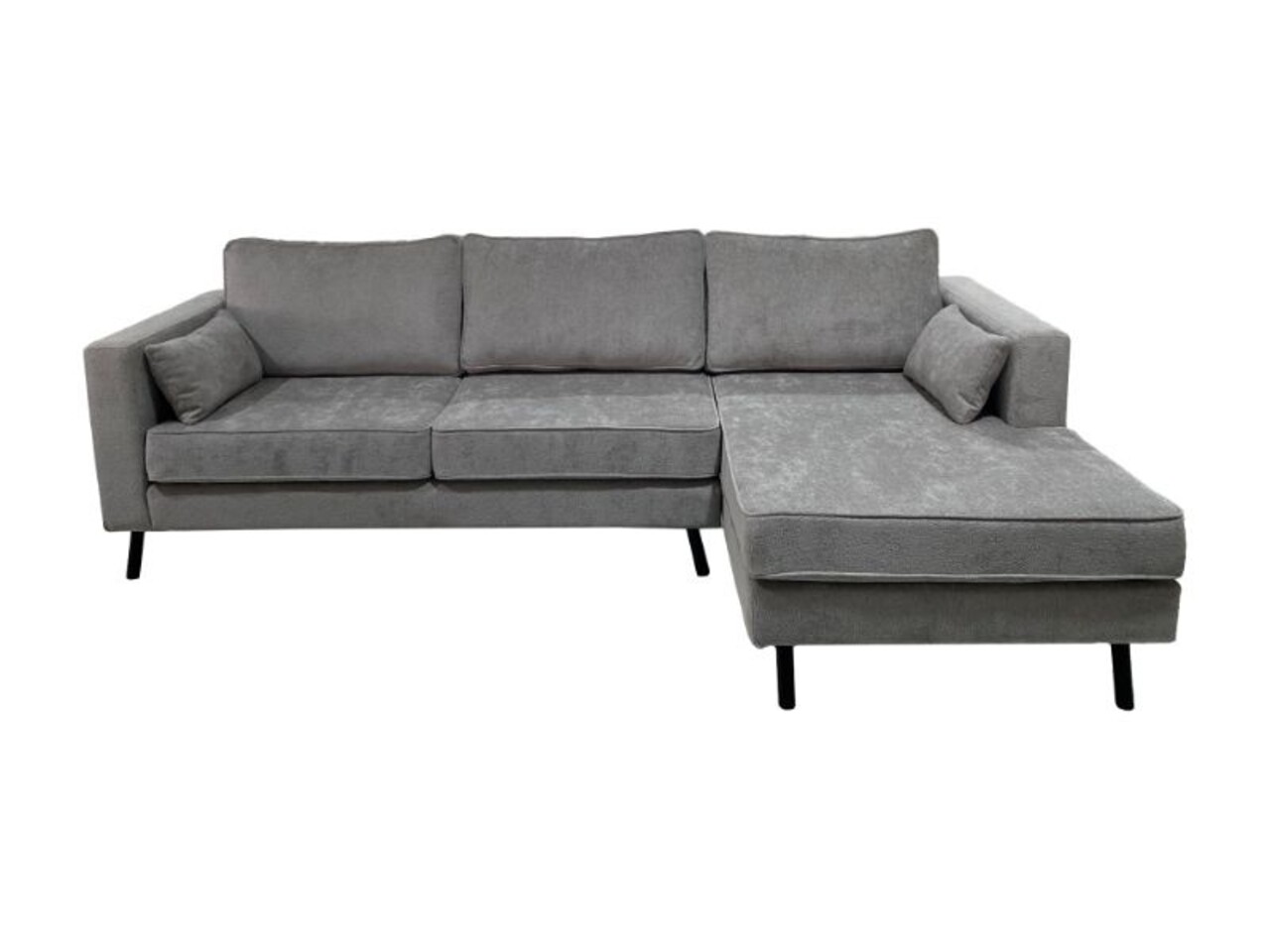 Hoekbank Hilde 270cm bank grijs chenille rechts Hoekbank Hilde 270cm bank grijs chenille rechts