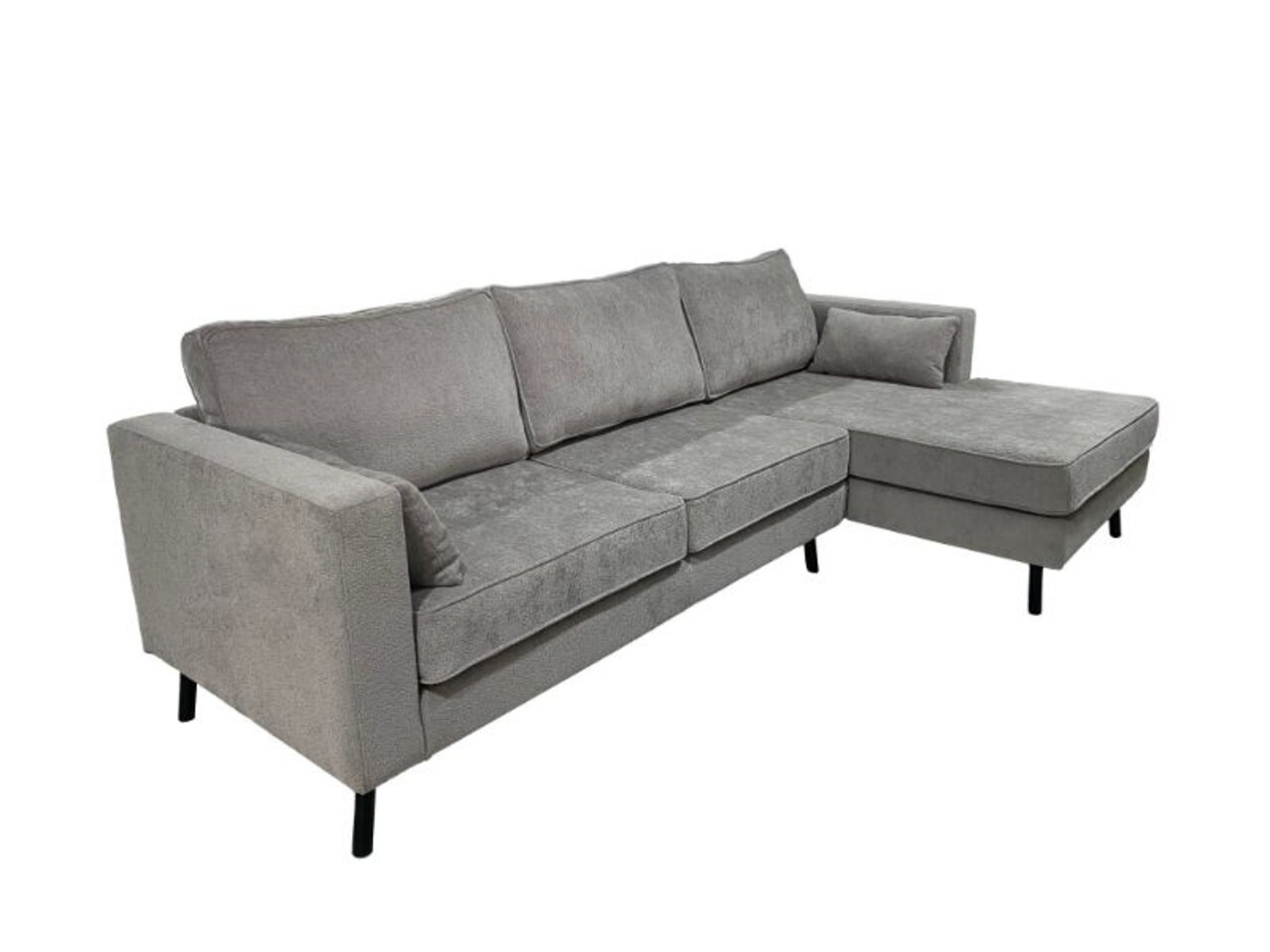 Hoekbank Hilde 270cm bank grijs chenille rechts Hoekbank Hilde 270cm bank grijs chenille rechts