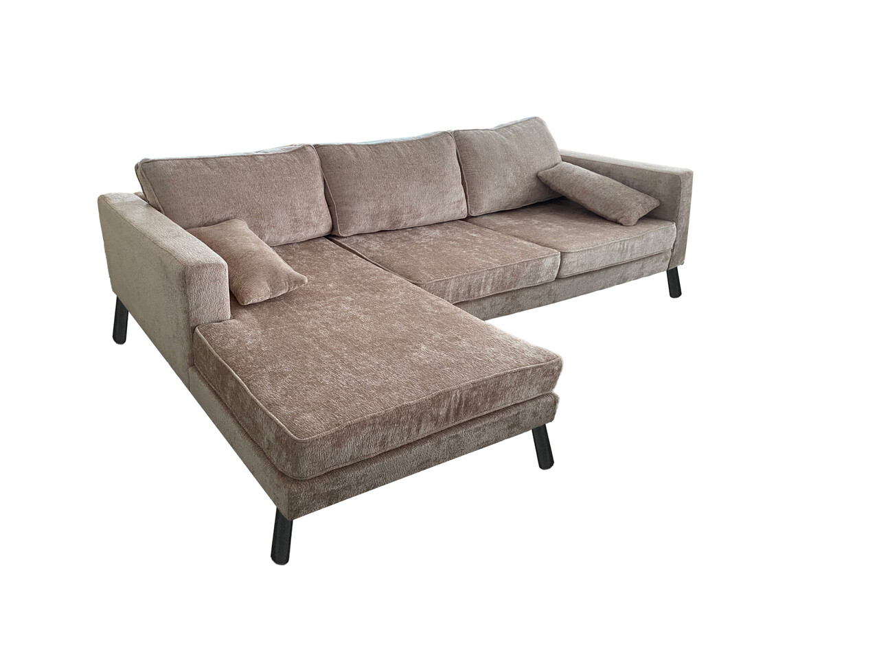 Hoekbank design Hilde 270cm bank beige chenille links
