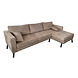 Lizzely Garden & Living Hoekbank design Hilde 270cm bank beige chenille rechts Lizzely Garden & Living Hoekbank design Hilde 270cm bank beige chenille rechts