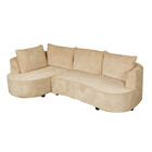 Hoekbank Lando 270cm bank beige chenille bankstel links loungebank
