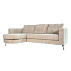 Hoekbank design Nox 250cm bank taupe chenille bankstel links loungebank