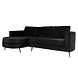 Lizzely Garden & Living Hoekbank design Nox 250cm bank zwart velvet bankstel links loungebank Lizzely Garden & Living Hoekbank design Nox 250cm bank zwart velvet bankstel links loungebank