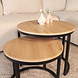 Lizzely Garden & Living Salontafel rond 2delig lichtbruin MDF Rutger Lizzely Garden & Living Salontafel rond 2delig lichtbruin MDF Rutger