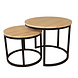 Lizzely Garden & Living Salontafel rond 2delig lichtbruin MDF Rutger Lizzely Garden & Living Salontafel rond 2delig lichtbruin MDF Rutger