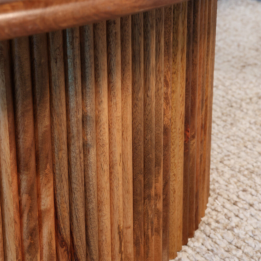 Salontafel ovaal mangohout 120cm bruin Moki Salontafel ovaal mangohout 120cm bruin Moki
