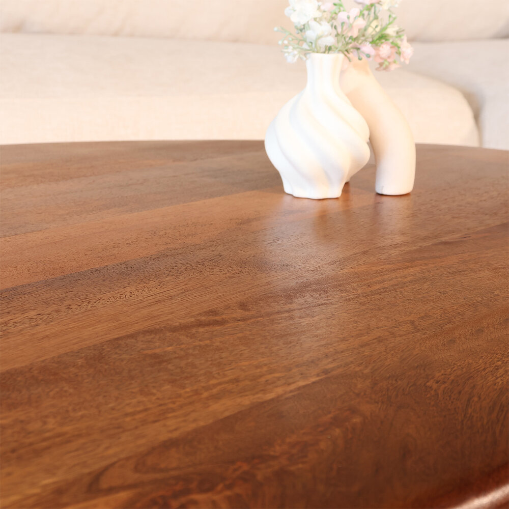 Salontafel ovaal mangohout 120cm bruin Moki Salontafel ovaal mangohout 120cm bruin Moki